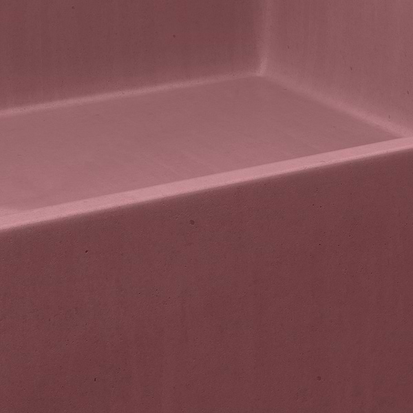 Jeker Berry Pink 21" Concrete Rectangle Floating Sink by mudd.concrete