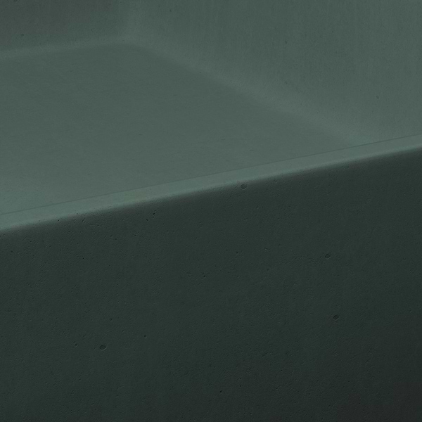 Yarra Forest Green 16" Concrete Square Floating Sink by mudd.concrete