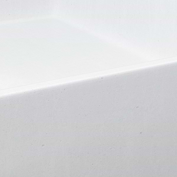 Yarra Cotton White 16" Concrete Square Floating Sink by mudd.concrete