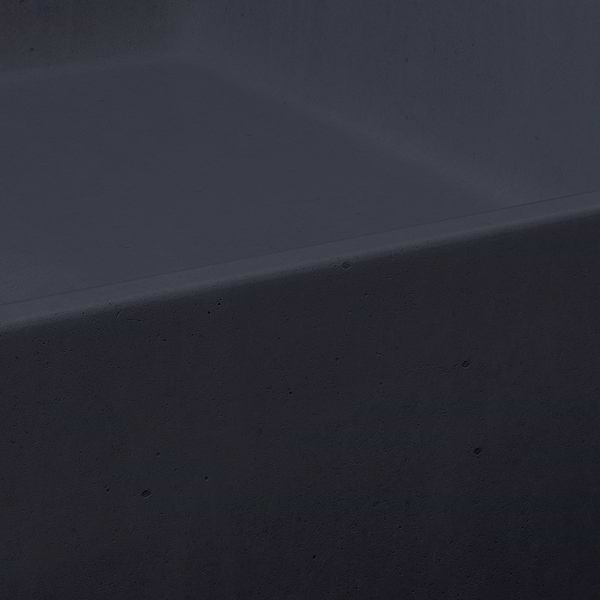 Yarra Midnight Black 16" Concrete Square Floating Sink by mudd.concrete