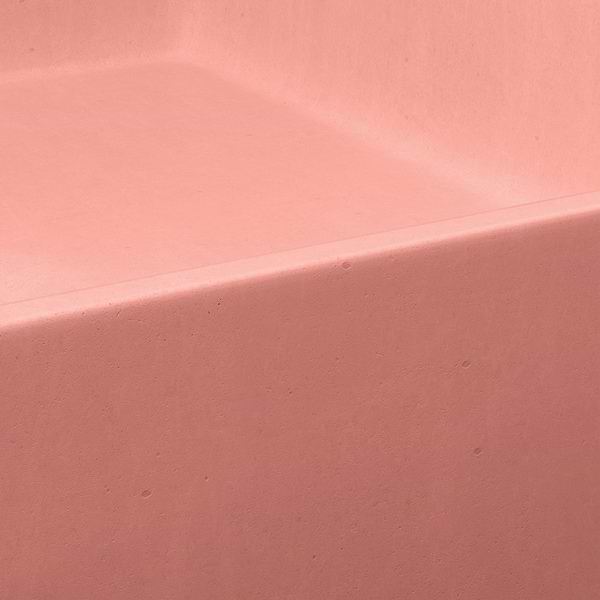 Yarra Mousse Pink 16" Concrete Square Floating Sink by mudd.concrete