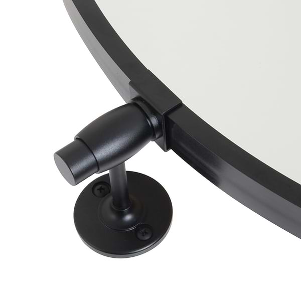 Liora Matte Black 30" Round Tilt Mirror