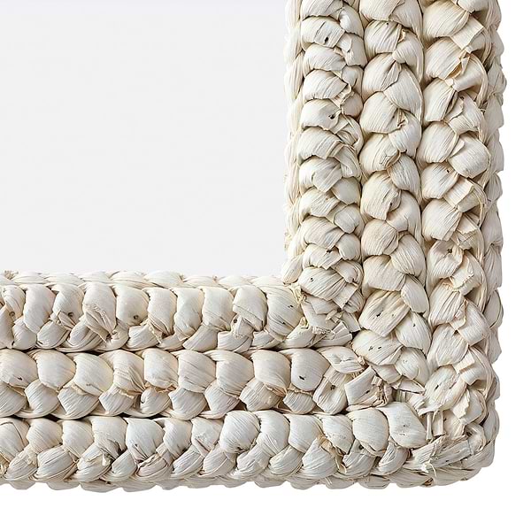Marlis Ivory Corn Husk 24x36" Rectangle Mirror