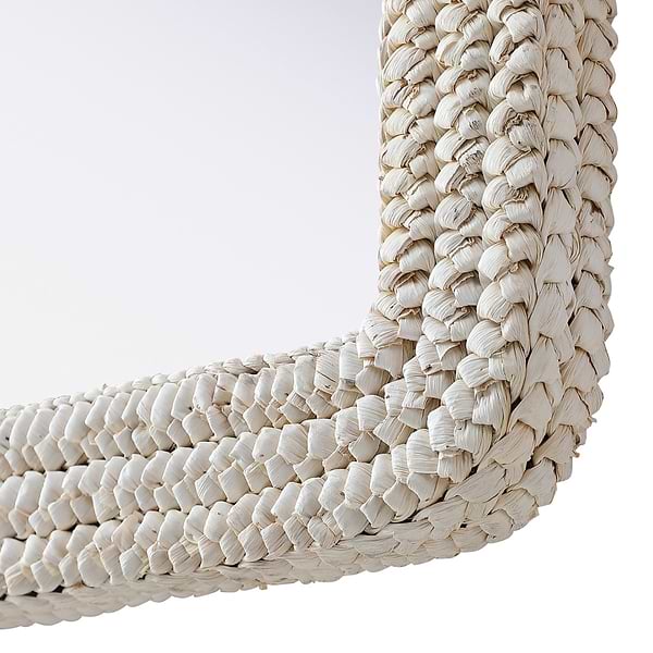 Marlis Ivory Corn Husk 30x42" Arch Mirror
