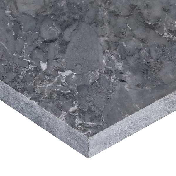 Alaris Glacier White 12" Octagon with Lovina Gray Dot Honed Marble Tile