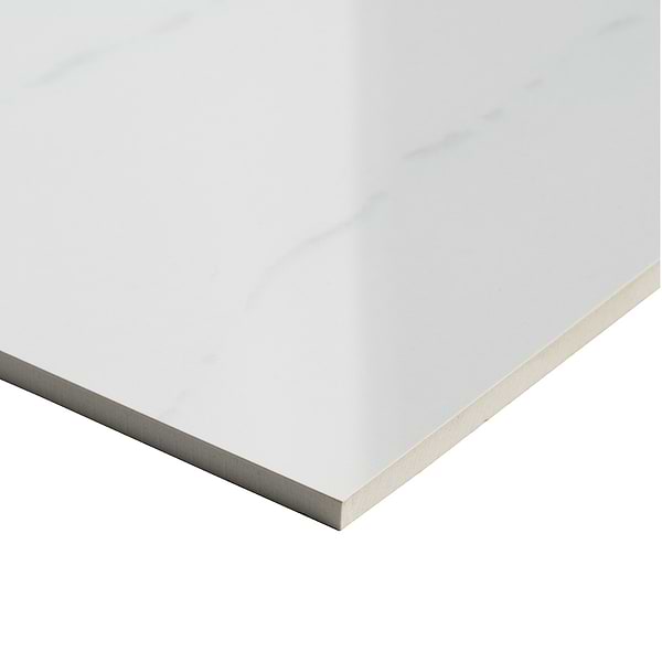 Fortunato Calacatta White and Nero Marquina Black 12x12 Polished Porcelain Checkerboard Tile