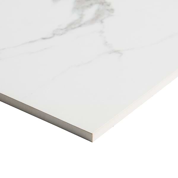 Fortunato Calacatta White and Marfil Beige 12x12 Matte Porcelain Checkerboard Tile