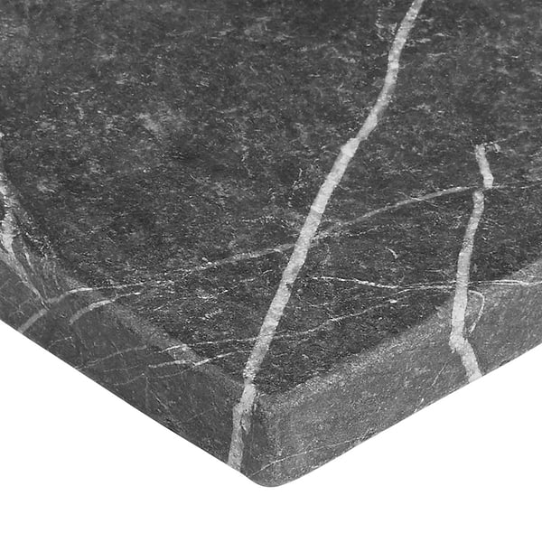 Alaris Rosso Levanto 8" Octagon with Black Silk Dot Tumbled Marble Tile