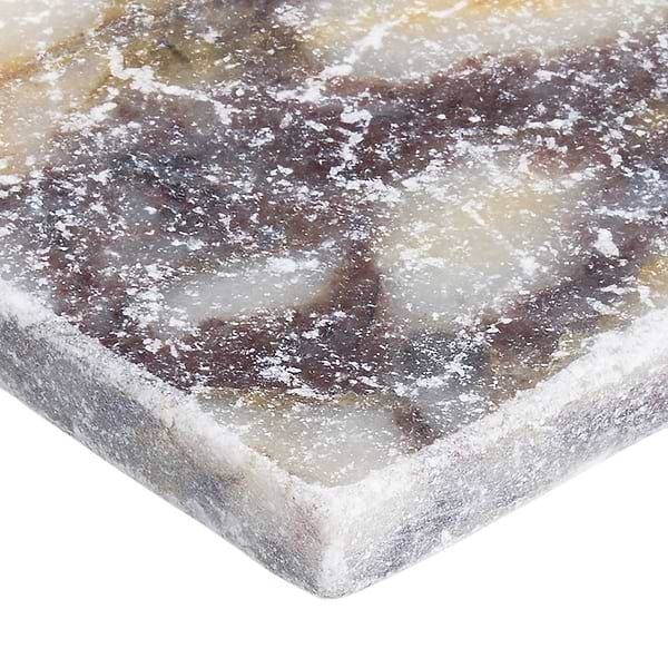 Alaris Simena 8" Octagon with Calacatta Viola Dot Tumbled Limestone and Marble Tile