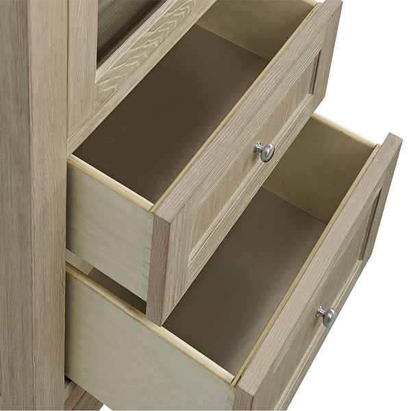 James Martin Vanities Breckenridge Whitewashed Oak  22x80 Linen Cabinet