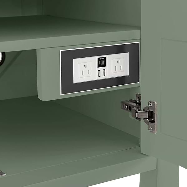 James Martin Vanities Breckenridge Smokey Celadon 30" Single Vanity with White Zeus Quartz Top and Backsplash