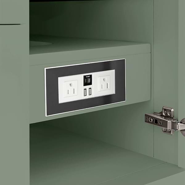 James Martin Vanities Breckenridge Smokey Celadon 48" Single Vanity with White Zeus Quartz Top and Backsplash