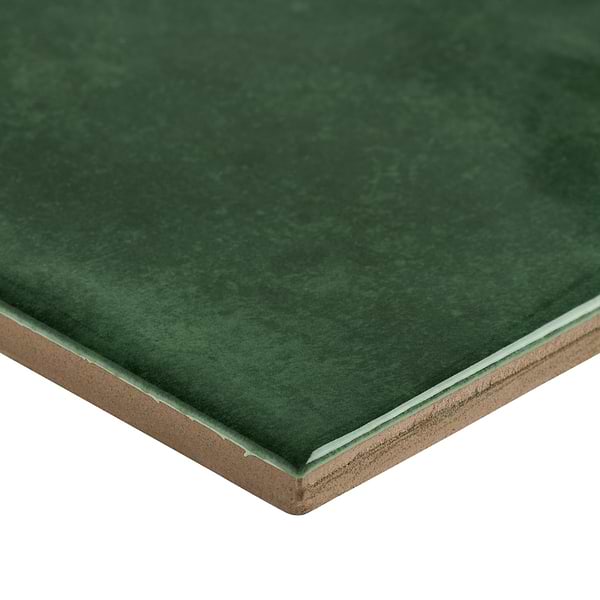 Aquarella Leaf Green 4x16 Glossy Ceramic Tile