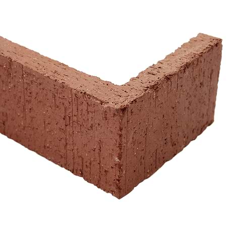 Brownstone Red 2x7 Textured Wire Cut Clay Thin Brick Corner