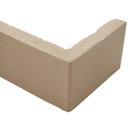 Brownstone Gray 2x7 Matte Clay Thin Brick Corner