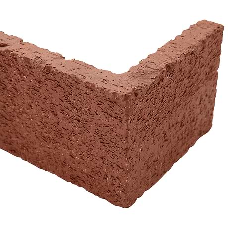 Brownstone Red 3x7 Tumbled Wire Cut Clay Corner Thin Brick Tile