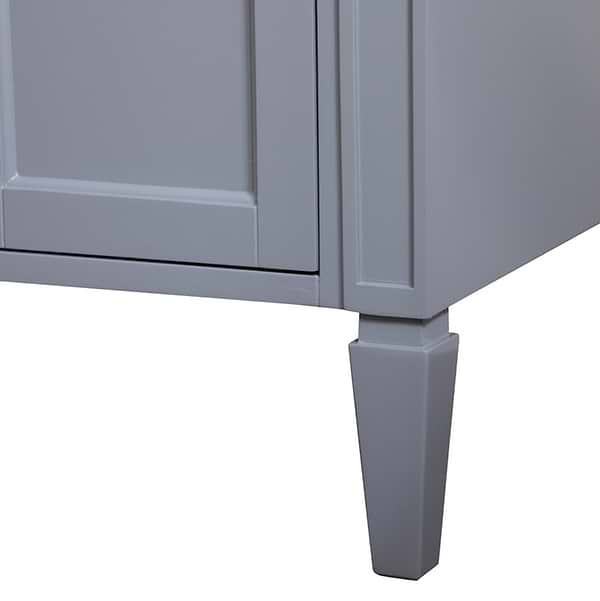 Montair Gray 36" Single Vanity With Carrara White Marble Top
