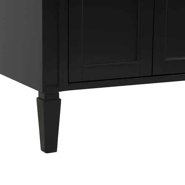 Montair Black 48" Single Vanity With Carrara White Marble Top