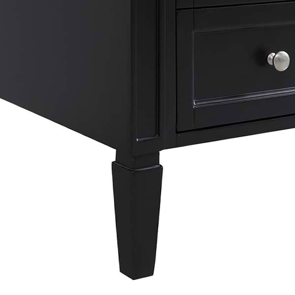 Montair Black 60" Single Vanity With Carrara White Marble Top