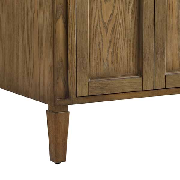 Montair Dark Brown 60" Double Vanity With Carrara White Marble Top
