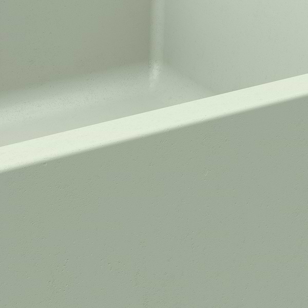 Kuba Thyme Green 14" Concrete Square Floating Sink by mudd.concrete