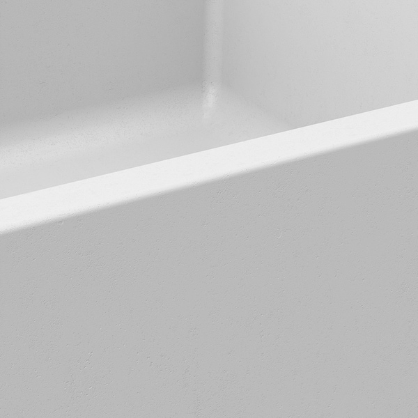 Kuba Cotton White 14" Concrete Square Floating Sink by mudd.concrete