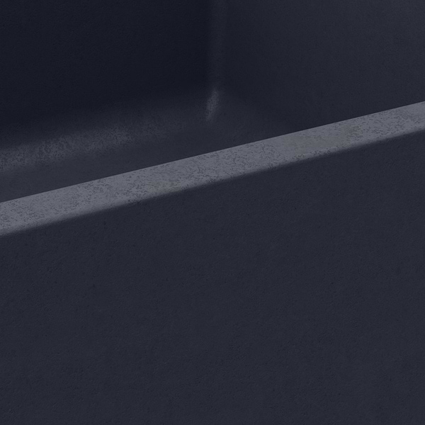 Kuba Midnight Black 14" Concrete Square Floating Sink by mudd.concrete