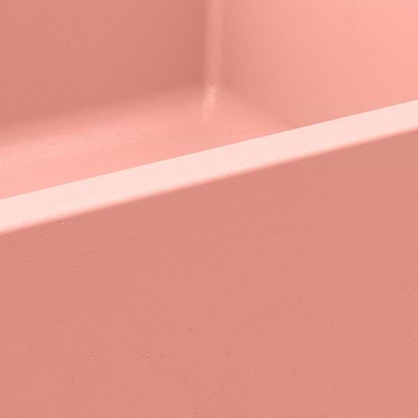 Kuba Mousse Pink Pink14" Concrete Square Floating Sink by mudd.concrete