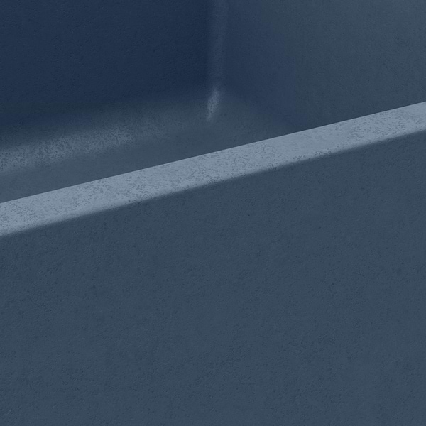 Kuba Denim Blue 14" Concrete Square Floating Sink by mudd.concrete