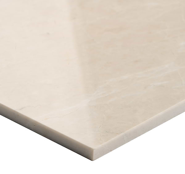 Alterno Crema Ella Beige and Glacier White Extra 12x12 Polished Marble Checkerboard Tile