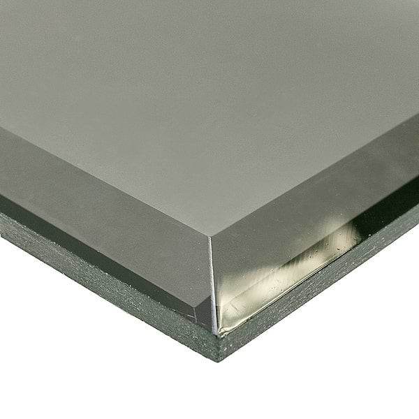 Dark Gray Beveled 4x4 Mirror Tile