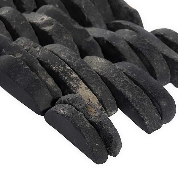 Nature Alor Black Stacked Pebble Mosaic