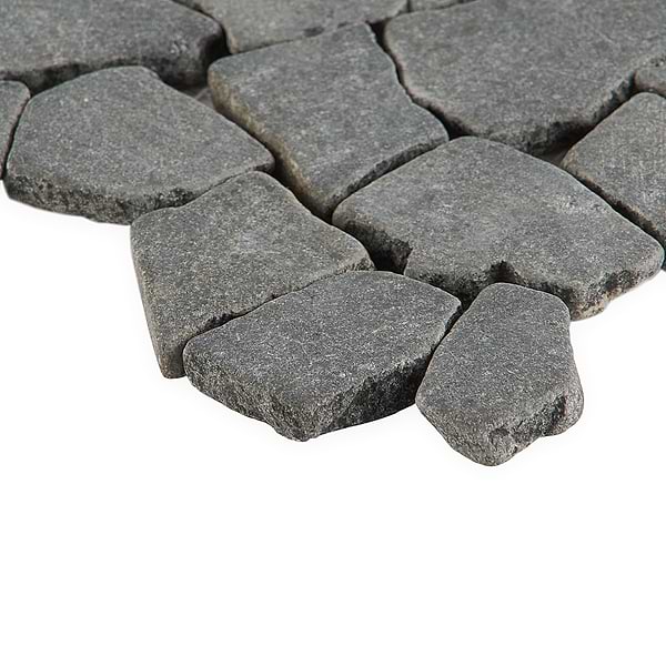 Nature Lava Black Tumbled Pebble Mosaic