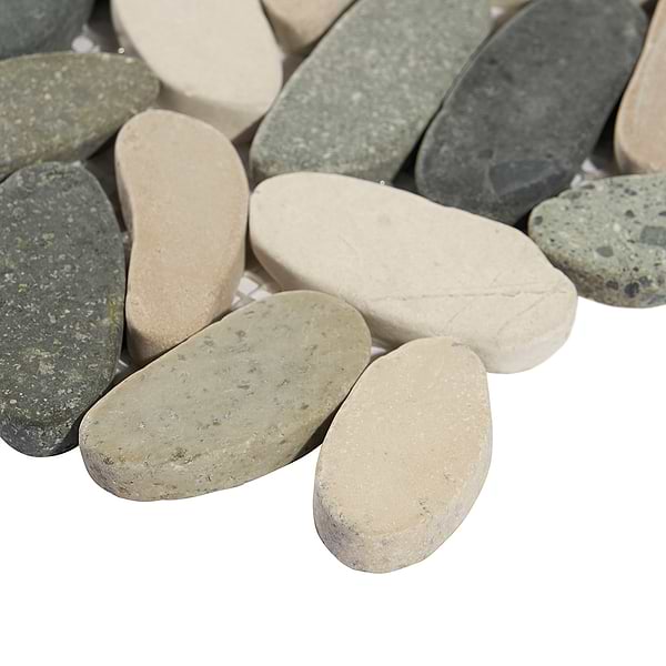 Nature Raja Ampat Flat Oval Pebble Mosaic