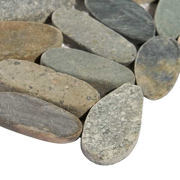 Nature Sumatra Flat Oval Pebble Mosaic