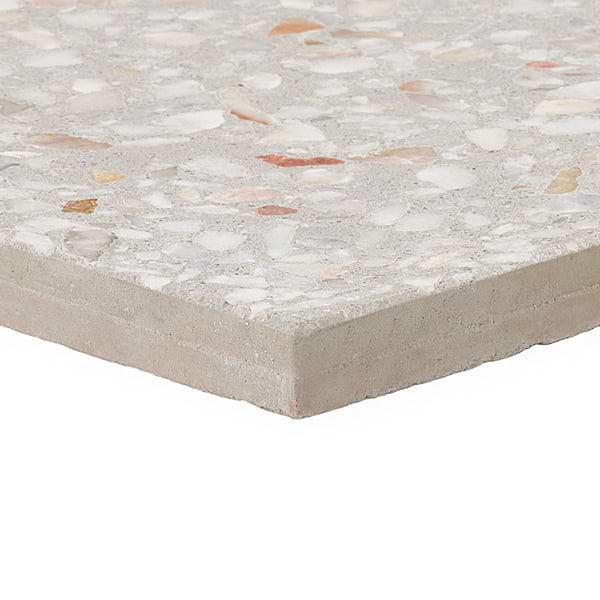 True Terrazzo Dove Gray 16x16 Polished Terrazzo Tile