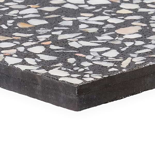 True Terrazzo Porfido Gray 16x16 Polished Terrazzo Tile