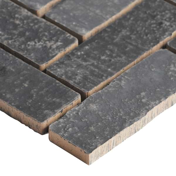 Brixon Charcoal Gray 1.5x4 Herringbone Matte Porcelain Mosaic Tile