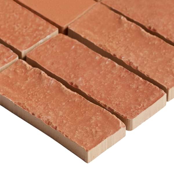 Brixon Canyon Red 1.5x4 Stacked Matte Porcelain Mosaic Tile