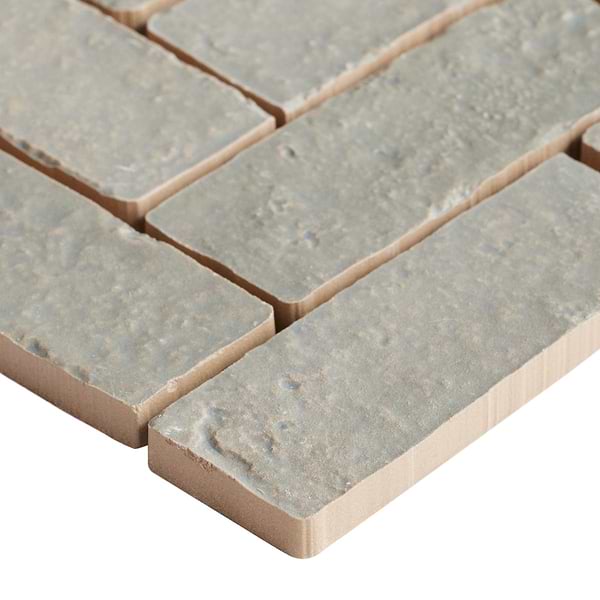 Brixon Seawater Gray 1.5x4 Herringbone Matte Porcelain Mosaic Tile