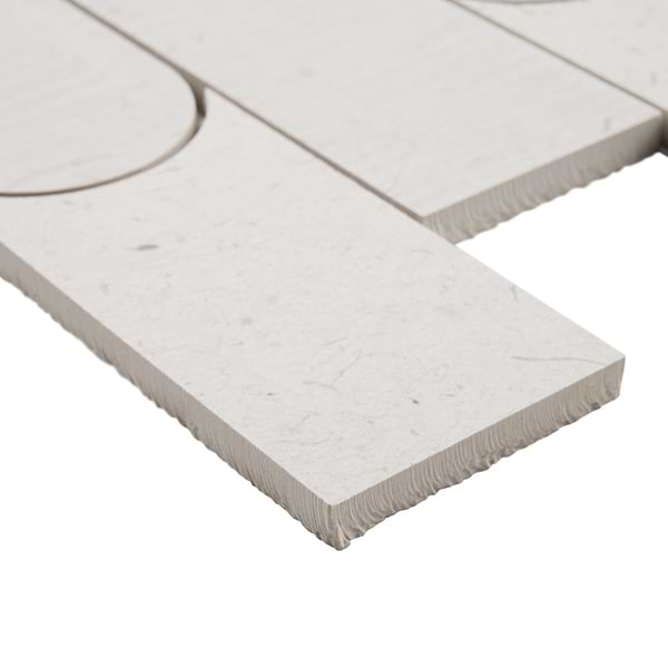 Hikari Tokyo Chalk White Textured Matte Porcelain Mosaic Tile
