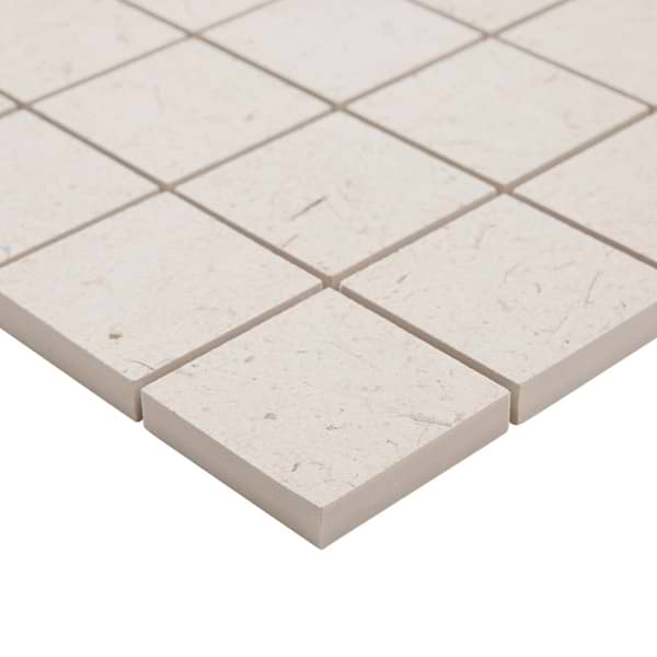 Hikari Paper Cream 2x2 Matte Mosaic Tile