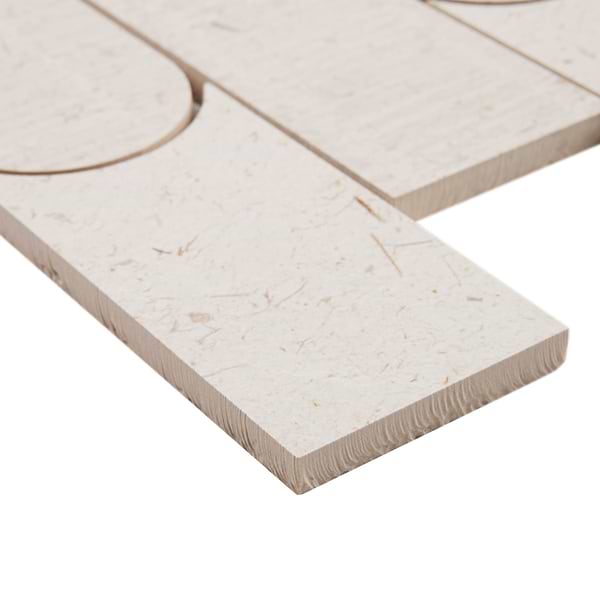 Hikari Tokyo Paper Cream Textured Matte Porcelain Mosaic Tile