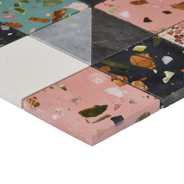 Elizabeth Sutton Artem Lark Multicolor 3x3 Polished & Honed Marble and Terrazzo Mosaic Tile