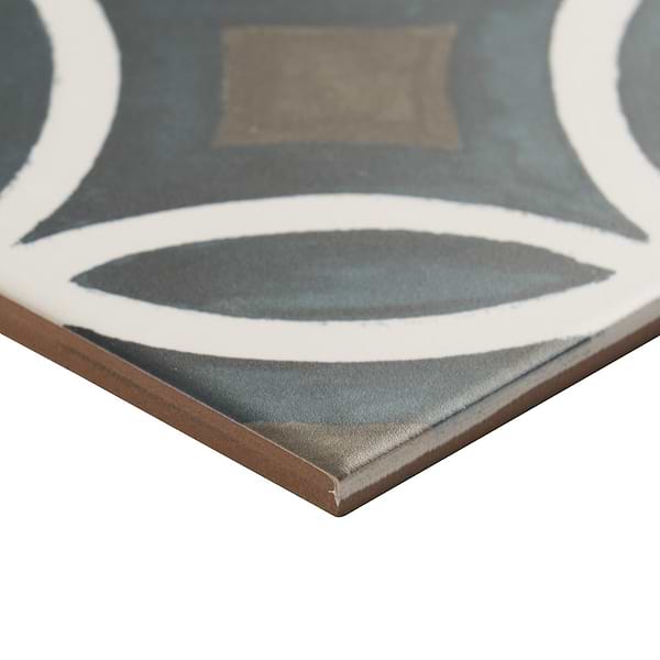 Breeze Nautilus Blue Deco 6x6 Matte Porcelain Tile
