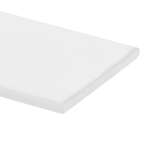 Santa Monica White 4x12 Bullnose in White, View 1