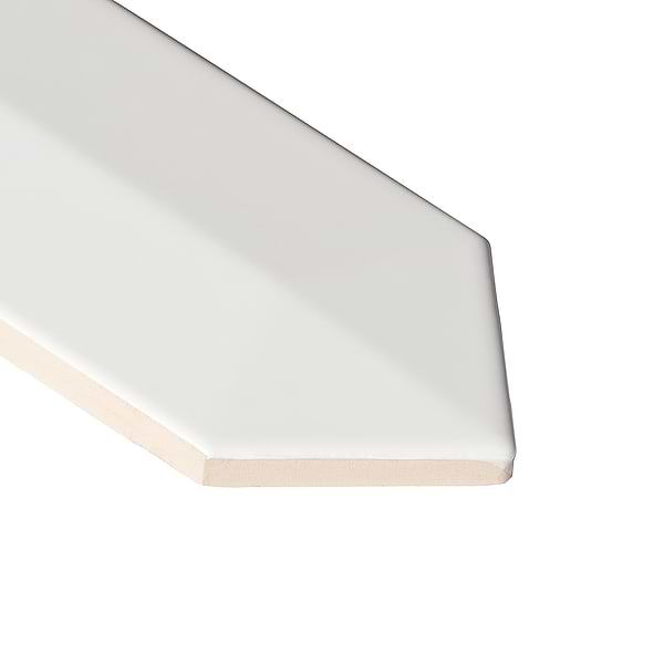 Kent White 3x12 Contour 3D Picket Polished Ceramic Wall Tile
