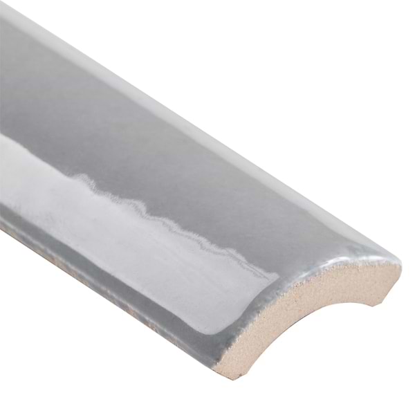 Park Hill Gray Polished Porcelain 1/4 Round Bullnose