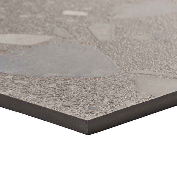 Piccoli Grande Antracite Gray 36x36 Terrazzo Look Semi-Polished Porcelain Tile