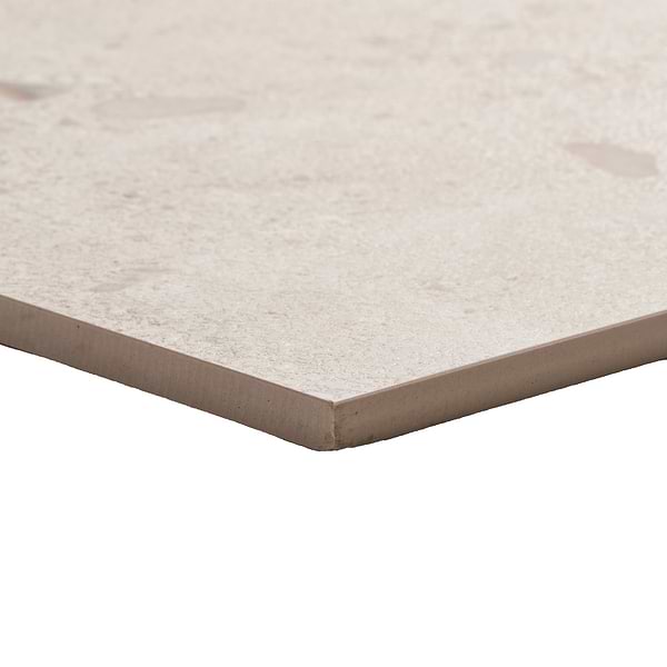 Piccoli Petite Sand Beige 36x36 Terrazzo Look Matte Porcelain Tile